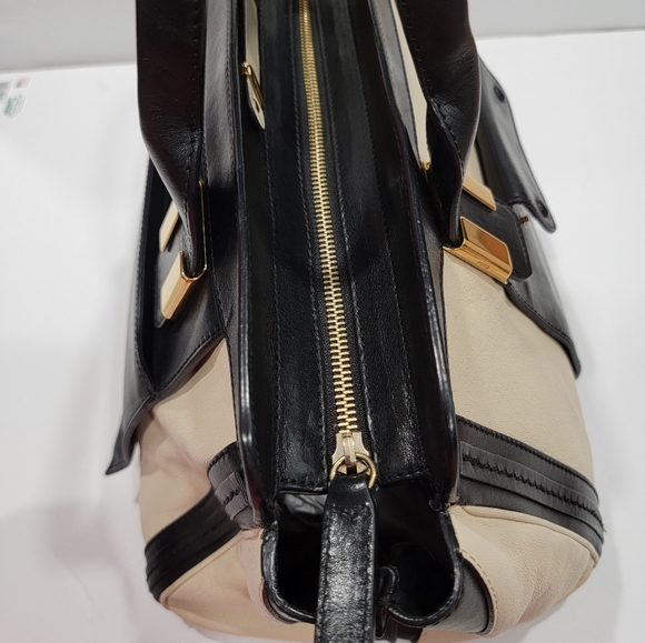 Chloe Alison Large Leather Bag, Cream/Black - Picture 5 of 16